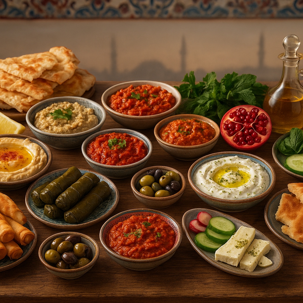 História e variedades da cultura de meze na cozinha turca
