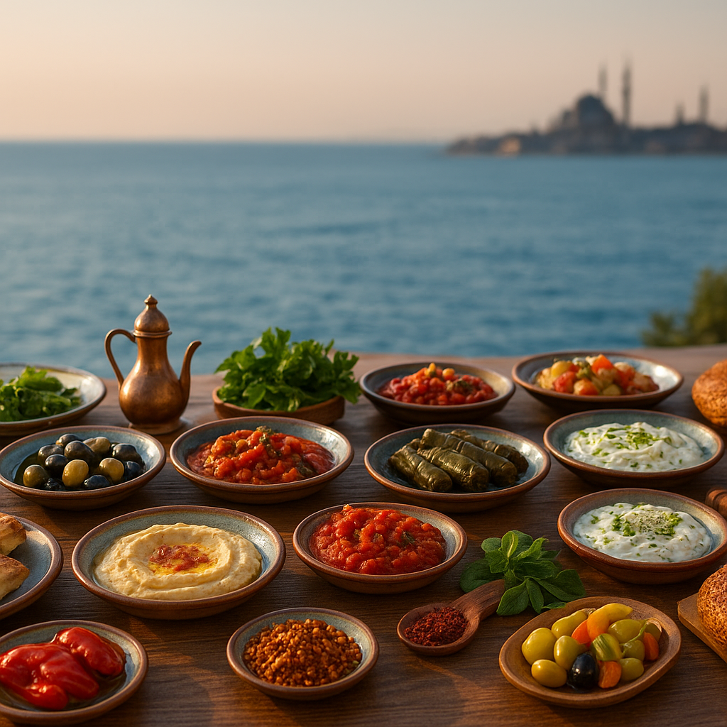 Qual a história e importância dos mezes na culinária turca?